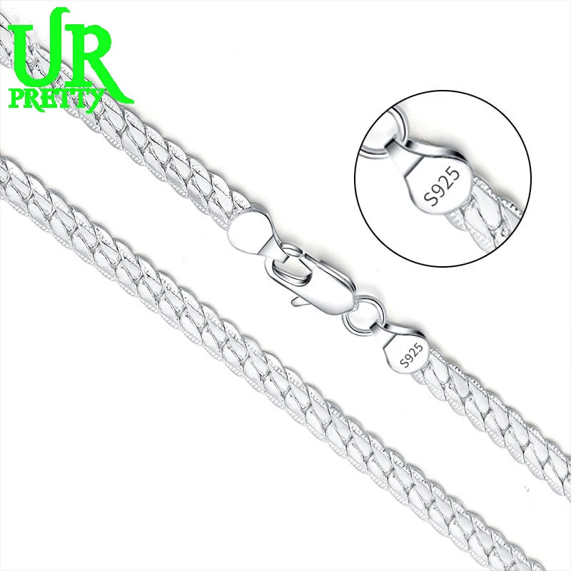 925 Silver Bracelet 5MM 8 Inch Chain Bracelet for Wedding Gift
