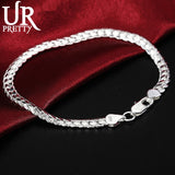 925 Silver Bracelet 5MM 8 Inch Chain Bracelet for Wedding Gift