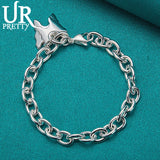 925 Sterling Silver Butterfly Chain Bracelet Wedding Engagement Charm Jewelry