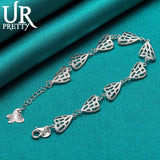 925 Silver Butterfly Wing Chain Bracelet Wedding Engagement Party Jewelry