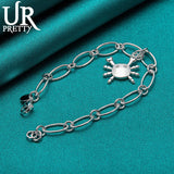 925 Silver Crab Bracelet Chain for Man Women Wedding Engagement
