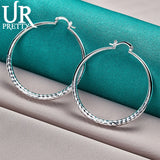 925 Sterling Silver Circular Pattern Earring Clip For Women