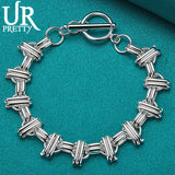 Silver Cross Chain Bracelet for Wedding Party