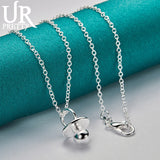 925 Silver Pacifier Pendant Necklace Chain for Women