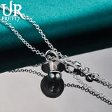925 Silver Pacifier Pendant Necklace Chain for Women