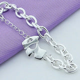 925 Silver Dog Chain Bracelet For Wedding Engagement Charm Jewelry