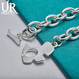 925 Silver Dog Chain Bracelet Wedding Engagement Party Charm Jewelry