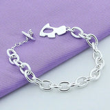 925 Silver Dog Chain Bracelet For Wedding Engagement Charm Jewelry