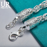 925 Silver Dragon Head Chain Bracelet Wedding Party Charm Jewelry