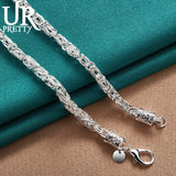925 Silver Dragon Head Necklace 20" Chain for Women Wedding Party Jewelry