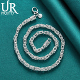 925 Silver Dragon Head Necklace 20" Chain for Women Wedding Party Jewelry