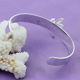 925 Silver Dragonfly Bangle Bracelet Adjustable for Women