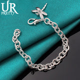 925 Silver Dragonfly Chain Bracelet Women Party Wedding Charm Jewelry