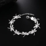 925 Silver Dragonfly Charm Bracelet for Women