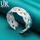 925 Sterling Silver Intricate Bangle Bracelet for Women