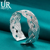 925 Sterling Silver Intricate Bangle Bracelet for Women