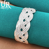 925 Sterling Silver Intricate Bangle Bracelet for Women