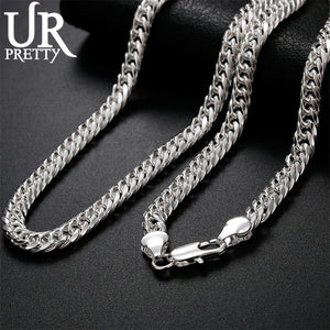 925 Sterling Silver 6MM Chain Necklace For Men Women
