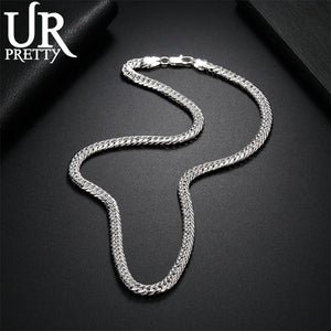925 Sterling Silver 6MM Chain Necklace For Men Women