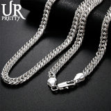 925 Sterling Silver 6MM Chain Necklace For Men Women