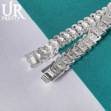 925 Silver Fishbone Chain Bracelet For Men and Women