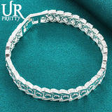 925 Silver Fishbone Chain Bracelet For Men and Women