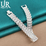 925 Silver Fishbone Chain Bracelet For Men and Women