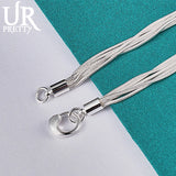 925 Silver Snake Chain Round Beads Bracelet Men Women Wedding Jewelry