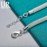 925 Silver Flower Chain Bracelet Women Wedding Engagement Party Charm Jewelry