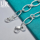 925 Silver Clover Chain Bracelet Wedding Jewelry