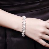 925 Silver Frosted Ball Chain Bracelet for Wedding Party