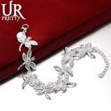 925 Silver Dragonfly Chain Bracelet Party Jewelry