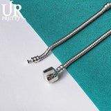 925 Silver Geometric Chain Bracelet Women Wedding Engagement Charm Jewelry Gift