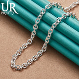 925 Sterling Silver Heart Pendant Necklace 18 Inch Chain