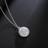 925 Silver Hollow Round Necklace 16-30 Inch Chain Wedding Jewelry