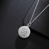 925 Silver Hollow Round Necklace 16-30 Inch Chain Wedding Jewelry