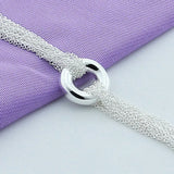 925 Silver Round OT Chain Bracelet Wedding Engagement Gift