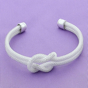 925 Silver Web Bangle Bracelet Men Women Wedding Jewelry