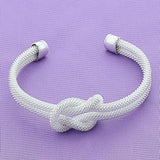 925 Silver Web Bangle Bracelet Men Women Wedding Jewelry