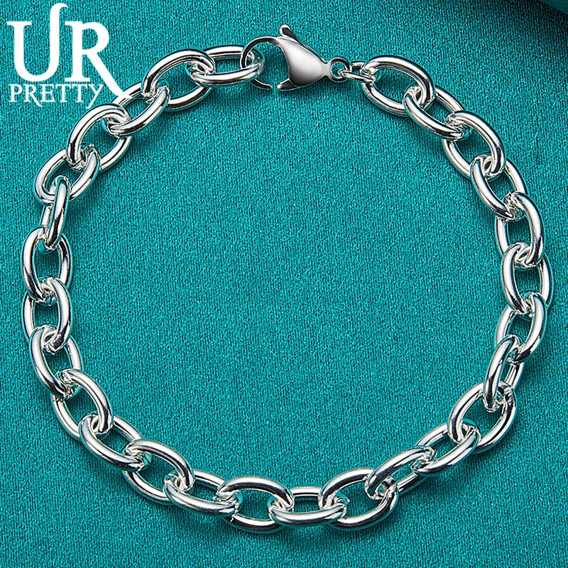925 Sterling Silver Lock Chain For Man Women Wedding Engagement