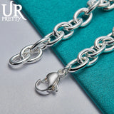 925 Sterling Silver Lock Chain For Man Women Wedding Engagement