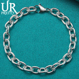 925 Sterling Silver Lock Chain For Man Women Wedding Engagement