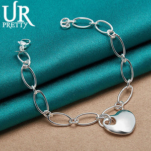 925 Silver Love Heart Multi-Circle Bracelet For Party Wedding