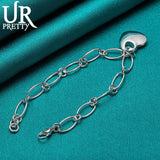 925 Silver Love Heart Multi-Circle Bracelet For Party Wedding