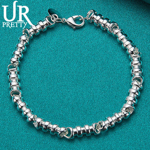 925 Silver Multi-Ring Multi-Loop Wedding Engagement Party Charm Jewelry