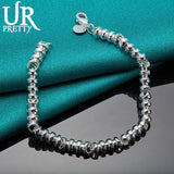925 Silver Multi-Ring Multi-Loop Wedding Engagement Party Charm Jewelry