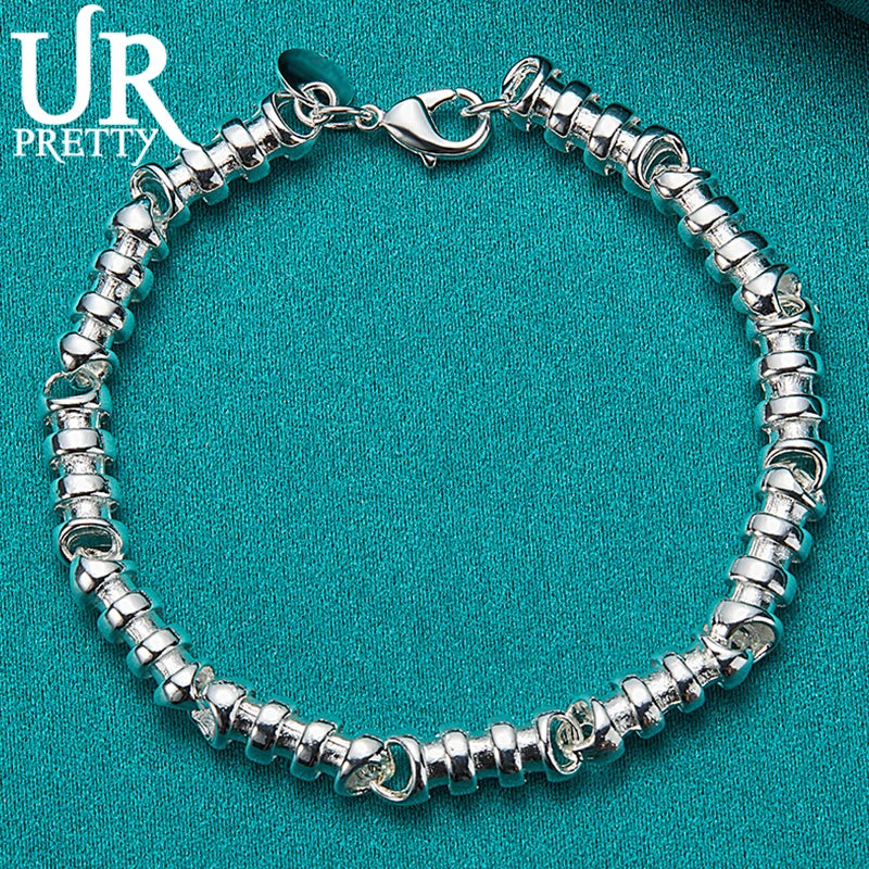 925 Silver Multi-Ring Multi-Loop Wedding Engagement Party Charm Jewelry