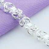 925 Sterling Silver Multi-ring Chain Bracelet for Men Women
