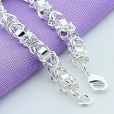 925 Silver Multi-ring Chain Bracelet Wedding Engagement Party Jewelry
