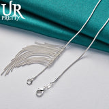 925 Silver Snake Chains Necklace For Party Wedding Charm Jewelry
